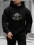 Erkek Siyah Yosemite Baskılı Kapüşonlu Sweatshirt 1
