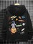 Erkek Siyah Sırt Uzay Baskılı Oversize Kapşonlu Sweatshirt 3