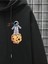 Erkek Siyah Sırt Uzay Baskılı Oversize Kapşonlu Sweatshirt 4