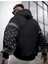 Erkek Kahverengi Kol Desenli Oversize Kapşonlu Sweatshirt 3