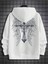 Erkek Beyaz Sırt Hac Baskılı Kapüşonlu Sweatshirt 4