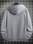 Erkek Gri Geyik Baskı Kapüşonlu Sweatshirt 3