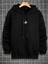 Erkek Siyah New York Baskılı Kapüşonlu Sweatshirt 2