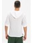 Şile Bezi Kapüşonlu Erkek Yazlık Sweatshirt Beyaz Byz 2