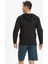 Şile Bezi Kapüşonlu Erkek Yazlık Sweatshirt Siyah Syh 2
