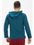 Şile Bezi Kapüşonlu Erkek Yazlık Sweatshirt Petrol Ptrl 2