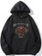 Kadın Siyah Desert Baskılı Oversize Kapşonlu Sweatshirt 1