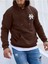 Erkek Kahverengi New York Baskılı Kapüşonlu Sweatshirt 2