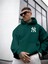 Erkek Ön Arka Ny Baskılı Kapüşonlu Sweatshirt 3