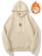 Unisex Bej Ayıcık Baskılı Oversize Kapşonlu Sweatshirt 1