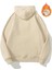 Unisex Bej Ayıcık Baskılı Oversize Kapşonlu Sweatshirt 2