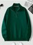 Unisex Dik Yaka Yarım Fermuarlı Oversize Sweatshirt 1