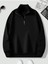 Unisex Dik Yaka Yarım Fermuarlı Oversize Sweatshirt 1