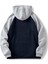 Unisex Siyah-Gri Brooklyn 1898 New York Baskılı Oversize Kapşonlu Sweatshirt 2
