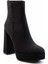 Mat Siyah Saten Kadın Bot & Bootie K02527290438 2