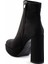 Mat Siyah Saten Kadın Bot & Bootie K02527290438 3