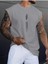 Erkek Dikey Baskılı Oversize Kolsuz T-Shirt 1