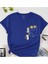 Kadın Kedi Cep Baskılı Regular T-Shirt 1