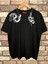 Erkek Yılan Baskılı Oversize Bisiklet Yaka T-Shirt 1