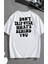 Unisex Beyaz Don't Sırt Baskılı Oversize T-Shirt 1