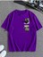 Unisex Mor New Moment Baskılı Oversize T-Shirt 1