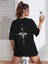 Kadın Pusula Sırt Baskılı Oversize T-Shirt 3