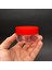 50 ml Kırmızı Kapaklı Iç Tıpalı Pet Kavanoz , 50 cc Plastik Krem Kavanozu x 6 Adet 1