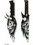 Black Mask Tattoo Bıçak Geçici Dövme 1