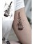 Müzikal Geçici Dövme, Gitar Nota Dövmesi Tattoo 1