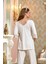 Kadın Krem Lohusa Pijama Takımı 25137 2