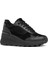 Kadın Siyah Spherica EC13 Bağcıklı Kalın Taban Deri Sneaker D45WAA0JS85C9999 3