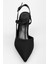 Kadın Nella Siyah Saten Stiletto 5