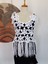 Hippybutik Beyaz Tığ Dokuma Dantel Püsküllü Askılı Tasarım Tunik/bluz 2