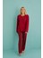 50902-47 Kadın Inspire Milan Kumaş Uzun Kol Ekoseli Pijama Takım 3