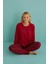50902-47 Kadın Inspire Milan Kumaş Uzun Kol Ekoseli Pijama Takım 5