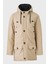 Erkek Bej Gabardin Kapüşonlu Parka 1
