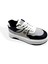 G24K355 Hakiki Deri Kadın Taşlı Siyah Sneaker Spor Ayakkabı 4