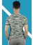 Clayton Erkek Haki/beyaz Çizgili T-Shirt 2