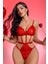Heloshe Kadın Kırmızı Dantel Sexy Fantezi Babydoll 2