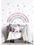 Çocuk odası için renkli unicorn ve gökkuşağı temalı duvar stickerı, 1 parça 1