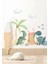 Canlı renkli çocuk odası duvar stickerı, eğlenceli ve renkli dinozor tasarımı 2