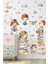 Renkli ve eğlenceli çocuk kitap temalı duvar sticker seti, 5+ parça, figür desenli 2