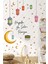 Renkli Ramazan Temalı Cam Duvar Sticker Seti, Çocuk ve Bebek Odası Dekoru, 5+ Parça 1