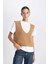 Regular Fit V Yaka Basic Düz Fitilli Triko Süveter D8588AX24WN 3