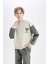 Erkek Çocuk Oversize Geniş Kalıp Bisiklet Yaka Sırt Baskılı Sweatshirt C9808A824WN 3