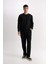 Regular Fit Bisiklet Yaka Jakarlı Sweatshirt D5394AX24AU 2