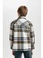 Erkek Çocuk Oversize Geniş Kalıp Polo Yaka Flanel Cepli Kareli Uzun Kollu Gömlek D6686A824WN 5