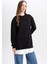 Regular Fit Bisiklet Yaka Basic Düz Sweatshirt Tunik A9529ax24au 4