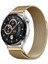 Gear S2 Htstore Band-12 20MM Metal Hasır Kordon-Gold 1