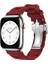 Watch 7 45MM Spor Görünümlü Htstore Krd-94 Silikon Kordon-Koyu Kırmızı 1